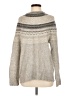 Theory Chevron-herringbone Gray Wool Pullover Sweater Size P (petite) - photo 1
