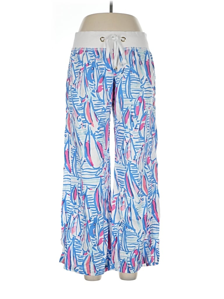 Pre-owned Lilly Pulitzer Linen Pants In Blue