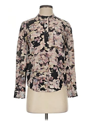 Rebecca Taylor Long Sleeve Silk Top (view 1)