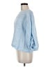 Velvet 100% Linen Blue 3/4 Sleeve Top Size M - photo 5