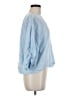 Velvet 100% Linen Blue 3/4 Sleeve Top Size M - photo 4