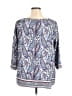 Grace 100% Polyester Paisley Purple 3/4 Sleeve Blouse Size XL - photo 2