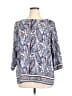 Grace 100% Polyester Paisley Purple 3/4 Sleeve Blouse Size XL - photo 1