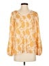 Daytrip 100% Polyester Orange Long Sleeve Blouse Size S - photo 1