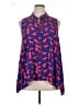 ModCloth 100% Rayon Blue Sleeveless Button-Down Shirt Size 1X - photo 1