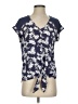 BCX Blue Short Sleeve Blouse Size S - photo 1