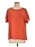 DR2 100% Polyester Orange Short Sleeve Blouse Size L - photo 1