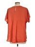 DR2 100% Polyester Orange Short Sleeve Blouse Size L - photo 2