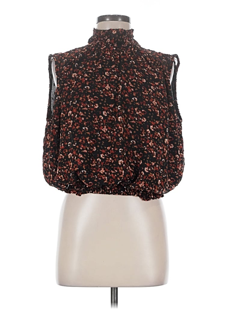 Pre-owned Veronica M Sleeveless Blouse In Black