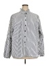 Ashley Stewart Stripes Silver Long Sleeve Blouse Size 20 Plus - photo 1