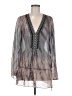 Hale Bob Gray Long Sleeve Blouse Size M - photo 1