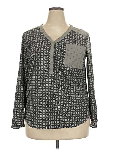 Merona Long Sleeve Blouse (view 1)