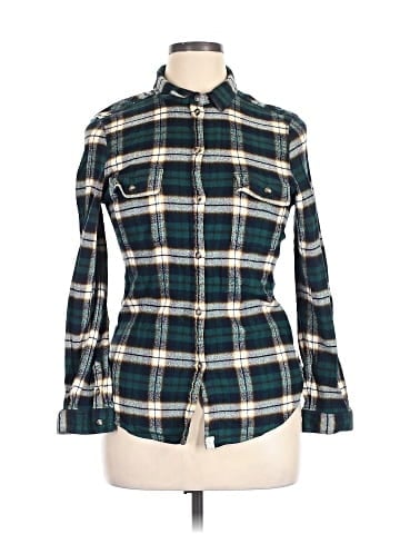 American Eagle Outfitters Long Sleeve Button-Down Shirt (view 1)