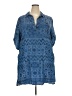 Philosophy 100% Tencel Blue 3/4 Sleeve Blouse Size XXL - photo 1