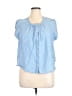 Levi's 100% Cotton Blue Short Sleeve Blouse Size XL - photo 1