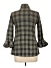 Alice + Olivia 100% Cotton Checkered-gingham Gray Long Sleeve Button-Down Shirt Size L - photo 2