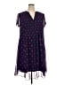 MSK 100% Polyester Polka Dots Blue Casual Dress Size 20 - photo 1