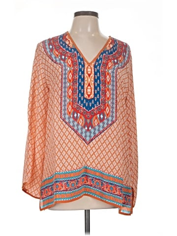 Tolani 3/4 Sleeve Silk Top (view 1)
