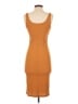 Forever 21 Solid Orange Casual Dress Size S - photo 2