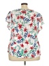 I.N. Studio White Short Sleeve Blouse Size 3X - photo 2