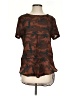 Acrobat 100% Silk Camo Brown Short Sleeve Silk Top Size S - photo 1
