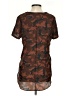 Acrobat 100% Silk Camo Brown Short Sleeve Silk Top Size S - photo 2