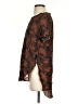 Acrobat 100% Silk Camo Brown Short Sleeve Silk Top Size S - photo 5
