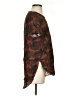 Acrobat 100% Silk Camo Brown Short Sleeve Silk Top Size S - photo 4