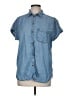 American Eagle Outfitters 100% Lyocell Blue Short Sleeve Button-Down Shirt Size M - photo 1