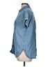 American Eagle Outfitters 100% Lyocell Blue Short Sleeve Button-Down Shirt Size M - photo 5