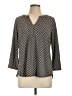 Dana Buchman for Kohls Polka Dots Black 3/4 Sleeve Blouse Size L - photo 1
