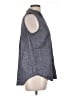 Theory Gray Sleeveless Button-Down Shirt Size L - photo 4