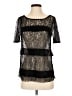 Lucky Brand Black Short Sleeve Top Size S - photo 1