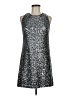 Milly Metallic Silver Cocktail Dress Size 6 - photo 1