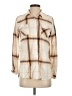 Volcom 100% Cotton Plaid Tan Long Sleeve Blouse Size S - photo 1