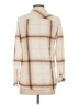 Volcom 100% Cotton Plaid Tan Long Sleeve Blouse Size S - photo 2