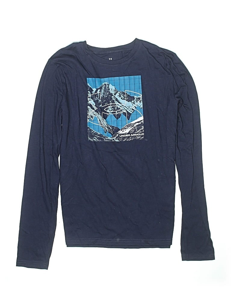 Pre-owned Under Armour Kids' Long Sleeve T-shirt In Blue