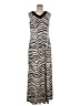 Chico's Animal Print Multi Color Silver Casual Dress Size Med (1) - photo 1