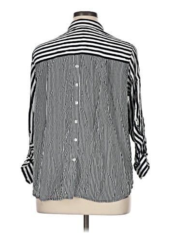 Jane and Delancey 3/4 Sleeve Button-Down Shirt (view 2)