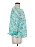 JM Collection 100% Linen Print Teal Blazer Size 8 - photo 4