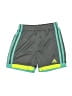 Adidas 100% Polyester Color Block Green Athletic Shorts Size 4 - photo 1