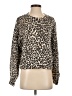 Splendid Animal Print Tan Long Sleeve Blouse Size S - photo 1