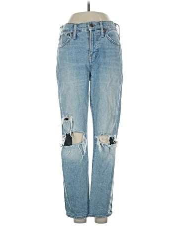 Madewell The Petite Perfect Vintage Jean in Grandbay Wash: Destructed Edition (view 1)