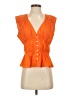 FRAME 100% Cotton Orange Sleeveless Blouse Size S - photo 1