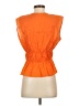 FRAME 100% Cotton Orange Sleeveless Blouse Size S - photo 2