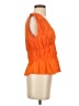 FRAME 100% Cotton Orange Sleeveless Blouse Size S - photo 4