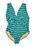 J.Crew Print Green One Piece Swimsuit Size 2X - photo 1
