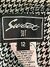 Sweet Suits 100% Polyester Houndstooth Gray Blazer Size 12 - photo 6