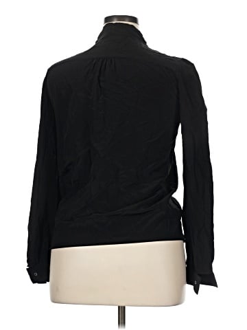 Maje Long Sleeve Silk Top (view 2)