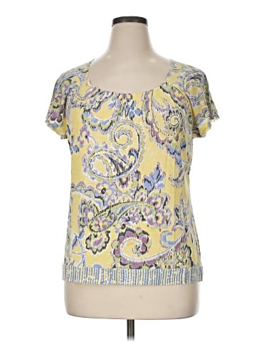 Liz & Co. Short Sleeve Blouse (view 1)